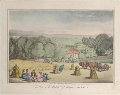 एम मिशेल Esq की सीट। हेंगर, कॉर्नवाल, स्केचेस फ्रॉम नेचर से, 1822., 1822. निर्माता: थॉमस रोलैंडसन, जोसेफ कॉन्सटेंटाइन स्टैडलर। द्वारा थॉमस रोलैंडसन, जोसेफ कॉन्सटेंटाइन स्टैडलर