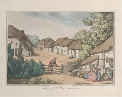 विलेज ऑफ़ सेंट उडी, कॉर्नवॉल, फ्रॉम स्केचेस फ्रॉम नेचर, 1822., 1822. निर्माता: थॉमस रोलैंडसन, जोसेफ कॉन्सटेंटाइन स्टैडलर। द्वारा थॉमस रोलैंडसन, जोसेफ कॉन्सटेंटाइन स्टैडलर