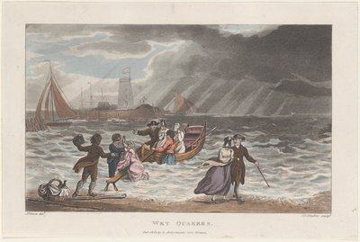 स्कारबोरो के पोएटिकल स्केच से वेट क्वेकर्स, 1813., 1813. निर्माता: थॉमस रोलैंडसन, जोसेफ कॉन्सटेंटाइन स्टैडलर, जे. ब्लक। द्वारा थॉमस रोलैंडसन, जोसेफ कॉन्सटेंटाइन स्टैडलर, जे ब्लुक