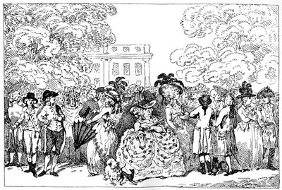 1784, या फैशन ऑफ़ द डे, 1784। द्वारा थॉमस रोलैंड्सन