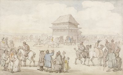 भीड़ भरी सभा, c.1805-10 (कलम और स्याही और कागज पर w - c) द्वारा थॉमस रोलैंड्सन