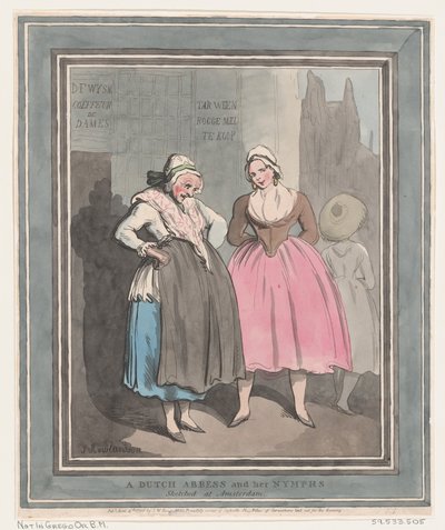 एक डच मठाधीश और उसकी अप्सराएँ, 4 अप्रैल, 1796।, 4 अप्रैल, 1796। द्वारा थॉमस रोलैंड्सन