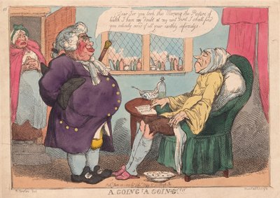 ए गोइंग, ए गोइंग !!, पब। 1813 (हाथ के रंग का उत्कीर्णन) द्वारा थॉमस रोलैंड्सन