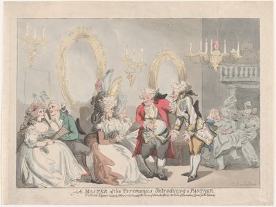 ए मास्टर ऑफ द सेरेमनी इंट्रोड्यूसिंग अ पार्टनर, 24 नवंबर, 1795., 24 नवंबर, 1795। द्वारा थॉमस रोलैंड्सन