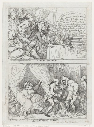 एक नया वक्ता और शादी की रात, 7 फरवरी, 1789।, 7 फरवरी, 1789। द्वारा थॉमस रोलैंड्सन