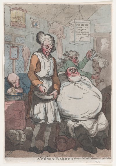 ए पेनी बार्बर, 1789., 1789। द्वारा थॉमस रोलैंड्सन