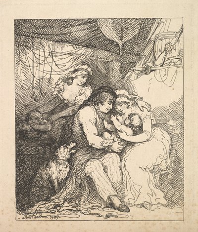 एक नाविक परिवार, 1787। द्वारा थॉमस रोलैंड्सन