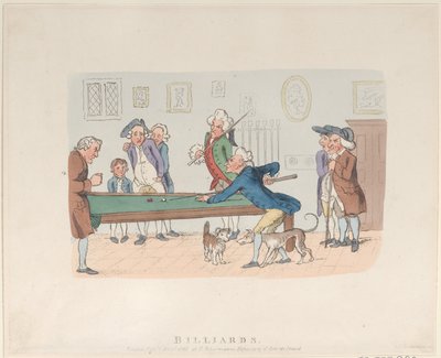 बिलियर्ड्स, अप्रैल 1803., अप्रैल 1803। द्वारा थॉमस रोलैंड्सन
