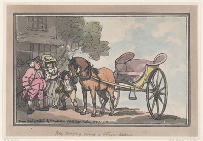 बॉय ब्रिंगिंग राउंड अ सिटिजन करिकल, 1 अगस्त, 1787., 1 अगस्त, 1787। द्वारा थॉमस रोलैंड्सन