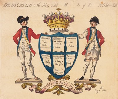 नव-निर्मित एल - nsd-le, पब के लिए समर्पित 1784 (हाथ के रंग का उत्कीर्णन) द्वारा थॉमस रोलैंड्सन