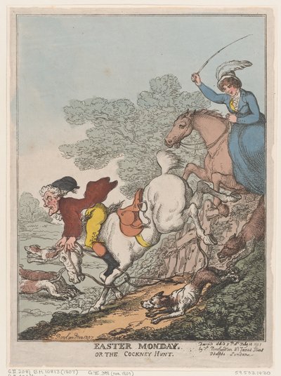 ईस्टर मंडे, या द कॉकनी हंट, 14 जुलाई, 1807., 14 जुलाई, 1807। द्वारा थॉमस रोलैंड्सन