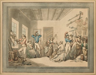 अंग्रेजी बैरक, 1788 द्वारा थॉमस रोलैंड्सन