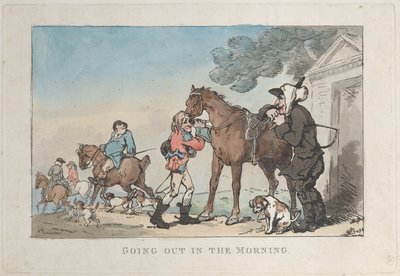 गोइंग आउट इन द मॉर्निंग, 1787., 1787। द्वारा थॉमस रोलैंड्सन