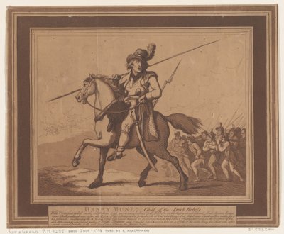 हेनरी मुनरो, आयरिश विद्रोहियों के प्रमुख, 1 जुलाई, 1798, 1 जुलाई, 1798। द्वारा थॉमस रोलैंड्सन