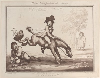 घोड़े की उपलब्धियां, स्केच 7: एक नागरिक !!, 1 अगस्त, 1799।, 1 अगस्त, 1799। द्वारा थॉमस रोलैंड्सन
