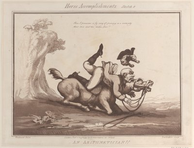 घोड़े की उपलब्धियां, स्केच 8: एक अंकगणित !!, 1 अगस्त, 1799।, 1 अगस्त, 1799। द्वारा थॉमस रोलैंड्सन