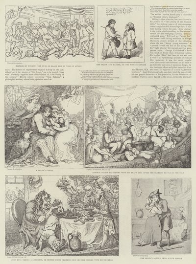 रॉयल नेवल प्रदर्शनी में हास्य कला द्वारा Thomas Rowlandson