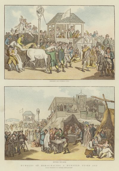हॉर्स-रेसिंग ऑफ ए हॉर्स इयर्स एगो (क्रोमोलिथो) द्वारा Thomas Rowlandson