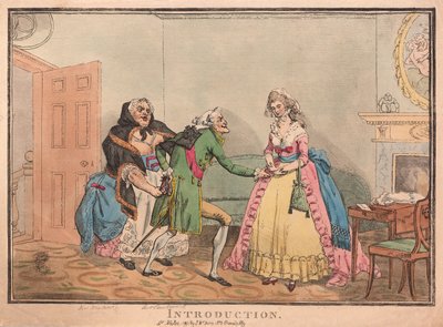 परिचय, पब। 1793 (हाथ के रंग का उत्कीर्णन) द्वारा थॉमस रोलैंड्सन