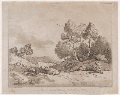 लैंडस्केप विथ फिगर्स बाइंडिंग ए बंडल ऑफ़ वुड, 21 मई, 1789।, 21 मई, 1789। द्वारा थॉमस रोलैंड्सन