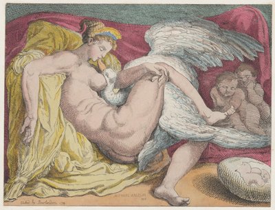 लेडा और हंस, 1799, 1799। द्वारा थॉमस रोलैंड्सन