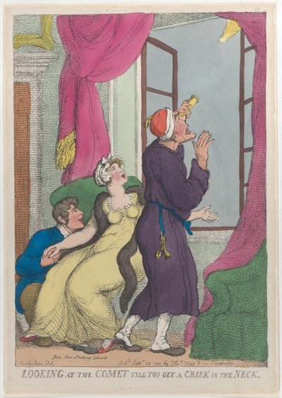 20 सितंबर, 1811, 20 सितंबर, 1811, जब तक आप गर्दन में एक क्रिक प्राप्त नहीं करते, तब तक धूमकेतु को देखते हुए। द्वारा थॉमस रोलैंड्सन
