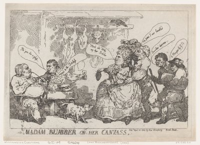 मैडम ब्लबर ऑन हर कैनवास, 22 अप्रैल, 1784., 22 अप्रैल, 1784। द्वारा थॉमस रोलैंड्सन