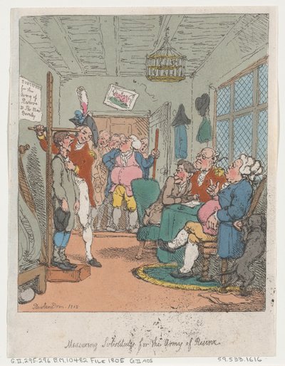 रिजर्व की सेना के लिए मापन विकल्प, 1815, 1815। द्वारा थॉमस रोलैंड्सन