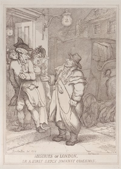 लंदन की मिश्री, या एक सूरी सॉसी हैकनी कोचमैन, 4 जून, 1814., 4 जून, 1814। द्वारा थॉमस रोलैंड्सन