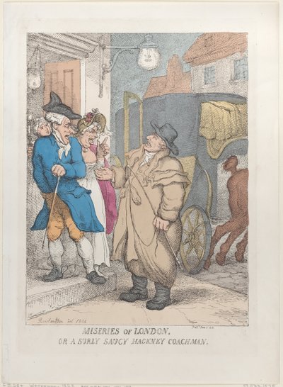 लंदन की मिश्री, या एक सूरी सॉसी हैकनी कोचमैन, 4 जून, 1814., 4 जून, 1814। द्वारा थॉमस रोलैंड्सन