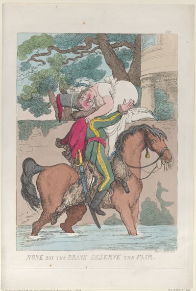 नो बट द ब्रेव डिजर्व द फेयर, 1813, 1813। द्वारा थॉमस रोलैंड्सन