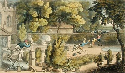एकरमैन द्वारा प्रकाशित 'डांस ऑफ डेथ' से 'ओह द अनकॉन्शियस ब्रूट!' द्वारा थॉमस रोलैंड्सन