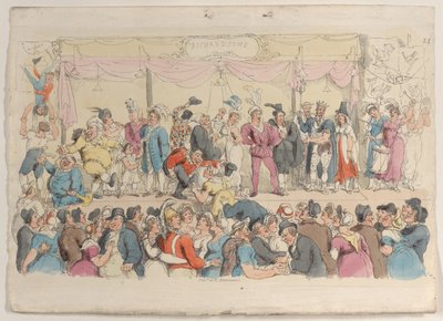 प्लेट 14: रिचर्डसन का शो, वर्ल्ड इन मिनिएचर से, 1816., 1816। द्वारा थॉमस रोलैंड्सन