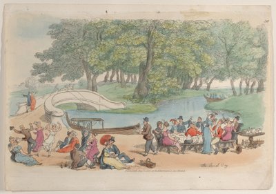 प्लेट 30: द सोशल डे, फ्रॉम वर्ल्ड इन मिनिएचर, 1816., 1816। द्वारा थॉमस रोलैंड्सन