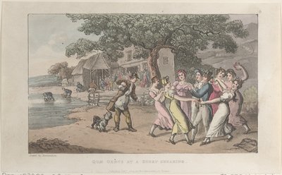 द हिस्ट्री ऑफ़ जॉनी क्वे जीनस, द ली..., फरवरी 1, 1822 से एक भेड़-कतरन पर क्वे जीनस। द्वारा थॉमस रोलैंड्सन