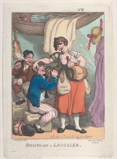 एक तस्कर को बाहर निकालना, 25 सितंबर, 1810., 25 सितंबर, 1810। द्वारा थॉमस रोलैंड्सन