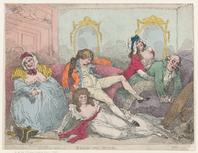 रोड टू रुइन, 1785., 1785। द्वारा थॉमस रोलैंड्सन