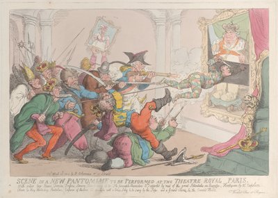 12 अप्रैल, 1815, 12 अप्रैल, 1815 को थिएटर रॉयल पेरिस में प्रदर्शित होने वाले एक नए मूकाभिनय का दृश्य द्वारा थॉमस रोलैंड्सन