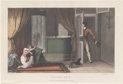 शावर बाथ, स्कारबोरो के पोएटिकल स्केच से, 1813., 1813। द्वारा जे. ब्लुक