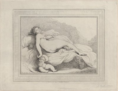 स्लीपिंग वीनस एंड लव, 1799., 1799। द्वारा थॉमस रोलैंड्सन