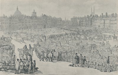 स्मिथफील्ड मार्केट, 1810, 1920 द्वारा थॉमस रोलैंड्सन