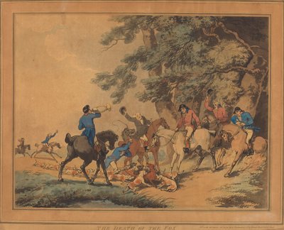 द डेथ ऑफ़ द फॉक्स, 1786 प्रकाशित। द्वारा थॉमस रोलैंड्सन