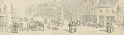 मार्केट स्ट्रीट, न्यूपोर्ट, आइल ऑफ वाइट, c.1797-1800 पर उच्च स्ट्रीट द्वारा थॉमस रोलैंड्सन