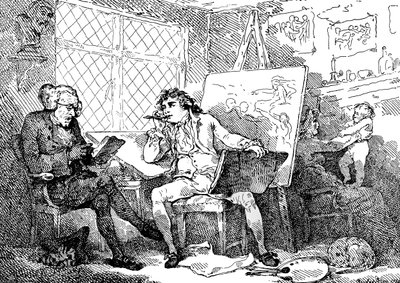 हिस्टोरियन ने एक युवा चित्रकार के मन को 1784 में आकर्षित किया। द्वारा थॉमस रोलैंड्सन