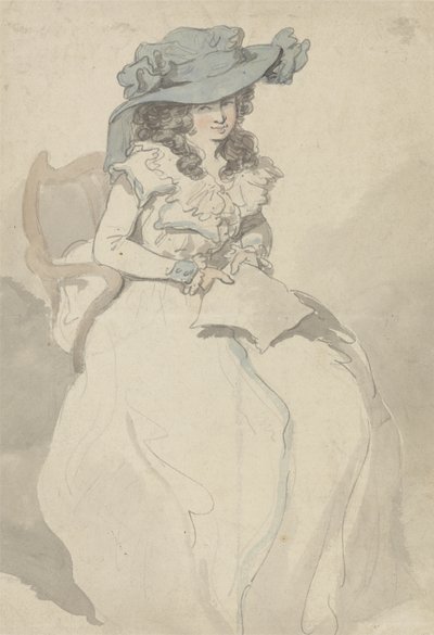 प्रेम पत्र, c.1790 (कागज पर कलम और स्याही और पानी के रंग) द्वारा थॉमस रोलैंड्सन
