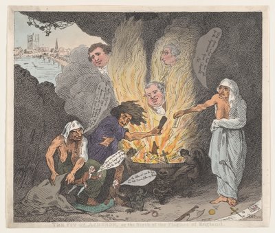 द पिट ऑफ़ एकरॉन या द बर्थ ऑफ़ द प्लेग ऑफ़ इंग्लैंड, 28 जनवरी, 1784, 28 जनवरी, 1784। द्वारा थॉमस रोलैंड्सन