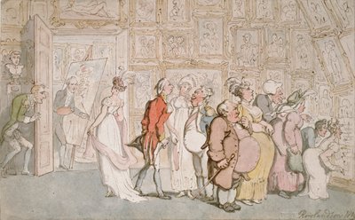 पोर्ट्रेट पेंटर का एंटे-रूम, 1809 द्वारा थॉमस रोलैंड्सन