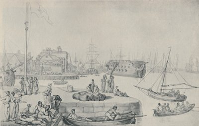 द क्वै, ब्लैकवॉल डॉक्स, 1810, 1920 द्वारा थॉमस रोलैंड्सन