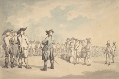 समीक्षा, सीए। 1800. द्वारा थॉमस रोलैंड्सन