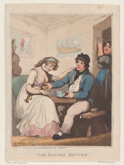 नाविक की वापसी, 10 अक्टूबर, 1799।, 10 अक्टूबर, 1799। द्वारा थॉमस रोलैंड्सन